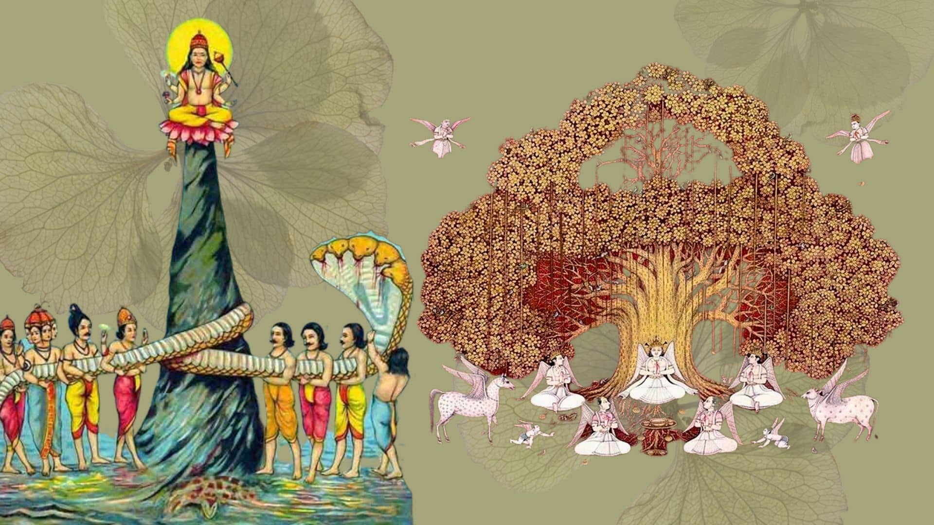 Magical Tree Emerged from Samudra Manthana